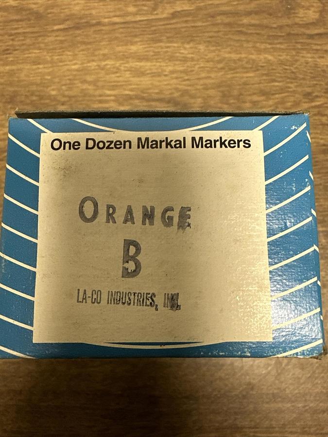 Used Markal Paintstik,80220-B,Orange Solid Marking Crayon Box of 12
