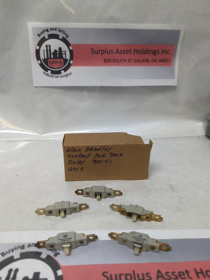 Used ALLEN-BRADLEY,700-C1,CONTACT CARTRIDGE LOT OF 5 PRE-OWNED
