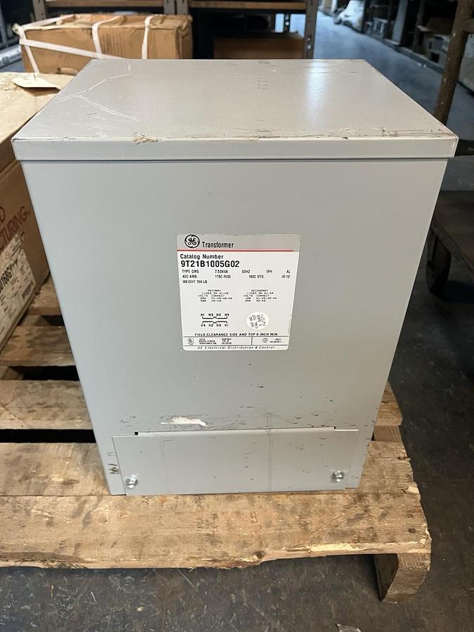 GE,9T21B1005G02,TRANSFORMER 7.5KVA HV 240X480V LV 120X240V 1PH