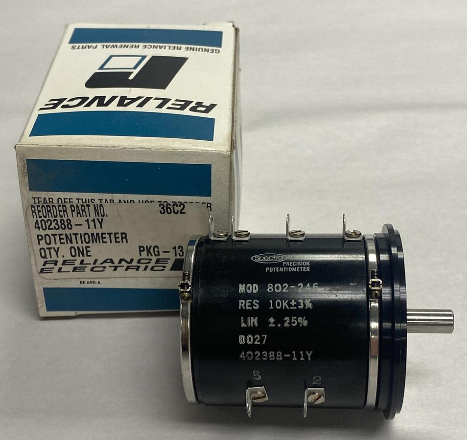RELIANCE ELECTRIC,402388-11Y, POTENTIOMETER NOS