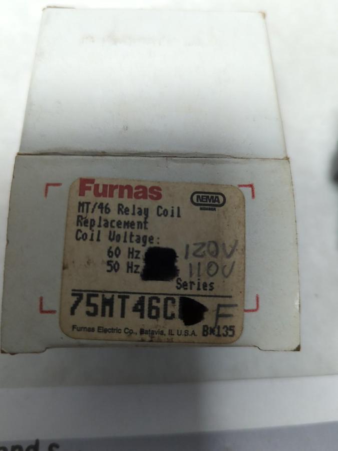 FURNAS,75MT48CF,MAGNETIC COIL 120V 60HZ 110V 50HZ NOS