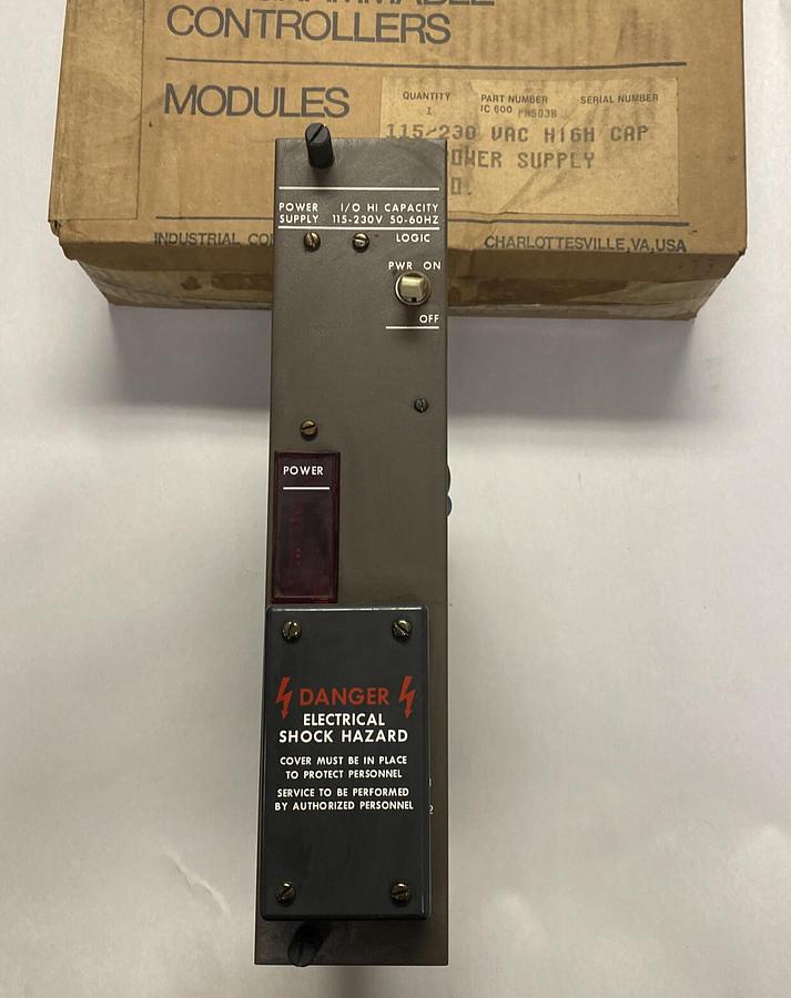 GE FANUC,IC600PM503B,PLC POWER SUPPLY 115-230V NOS