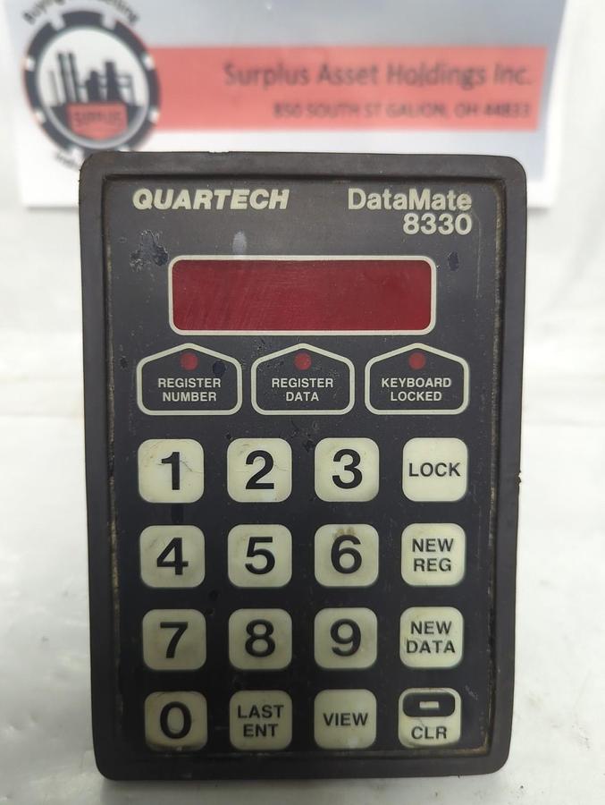 Used QUARTECH,8330-ABX,DATAMATE DISPLAY STATION PRE-OWNED