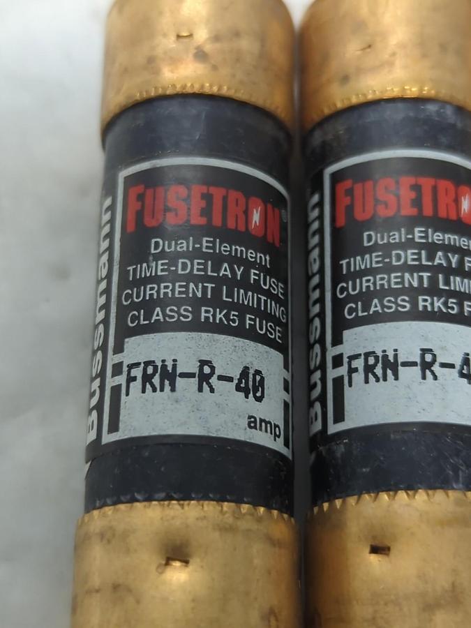 COOPER BUSSMANN,FRN-R-40,FUSETRON 40 AMP FUSES BOX OF 10 NOS