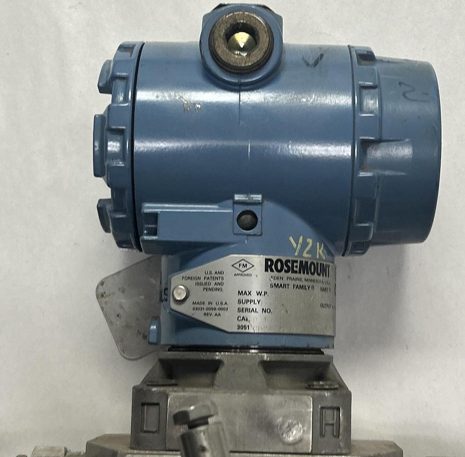 Used ROSEMOUNT,3051CD2A02A1AM5S5,PRESSURE TRANSMITTER