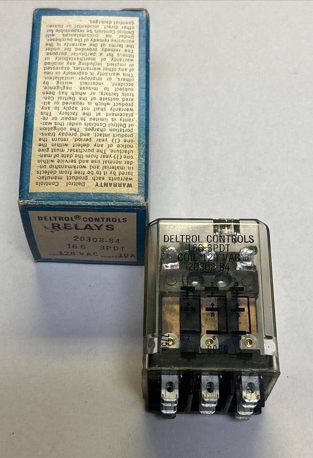 DELTROL CONTROLS,20308-84,RELAY 120V NOS
