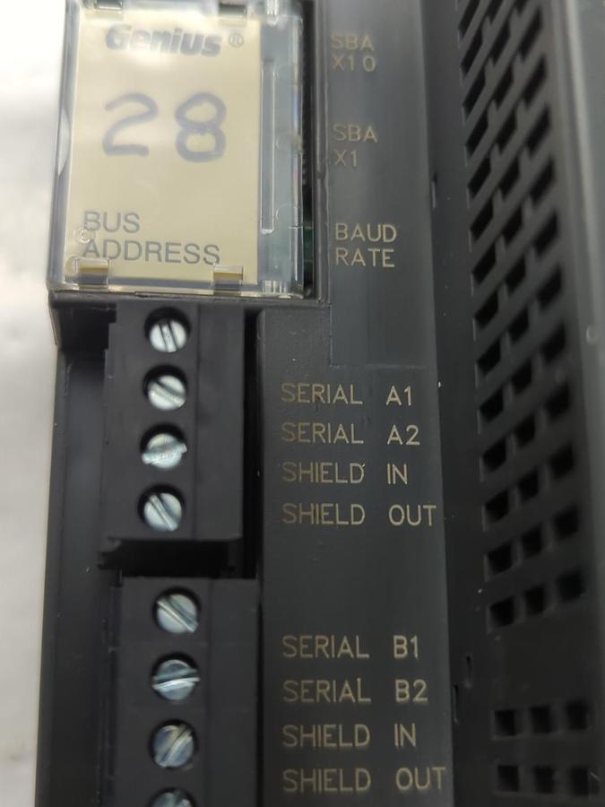 Used GE,IC200PWR102J,VERSAMAX MODULE W/ GBI001 GENIUS INTERFACE MODULE PRE-OWNED