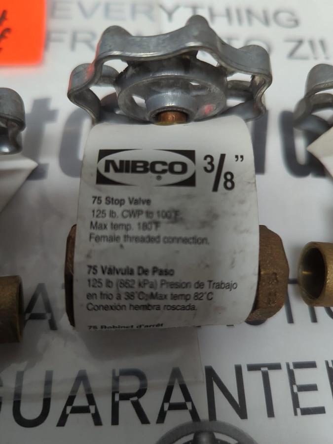 NEBCO,725,3/8 INCH STOP VALVES LOT OF 4 NOS