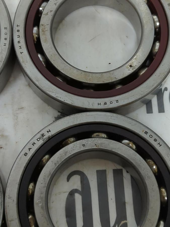 Used BARDEN,209H,THRUST ANGULAR CONTACT BEARING LOT OF 4 USED