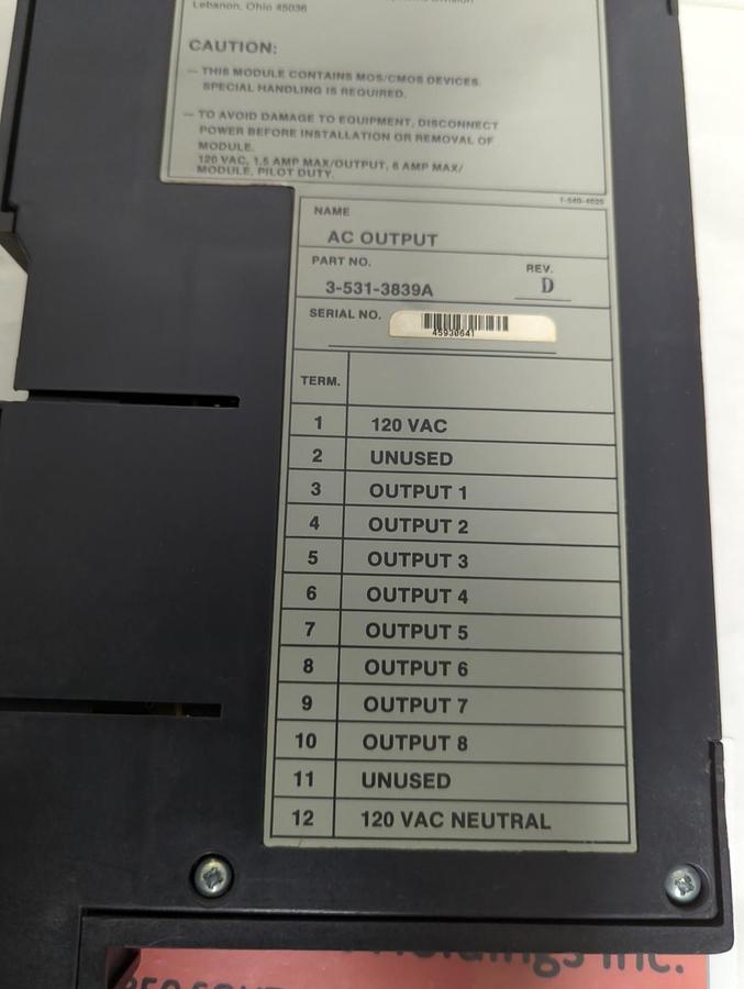 Used CINCINNATI MILACRON,3-531-3839A,AC OUTPUT MODULE REV D PRE-OWNED