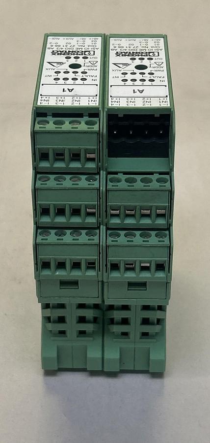 Used PHOENIX CONTACT,ASI IO ME DIO 4/3 AB,DIGITAL I/O MODULE LOT OF 2
