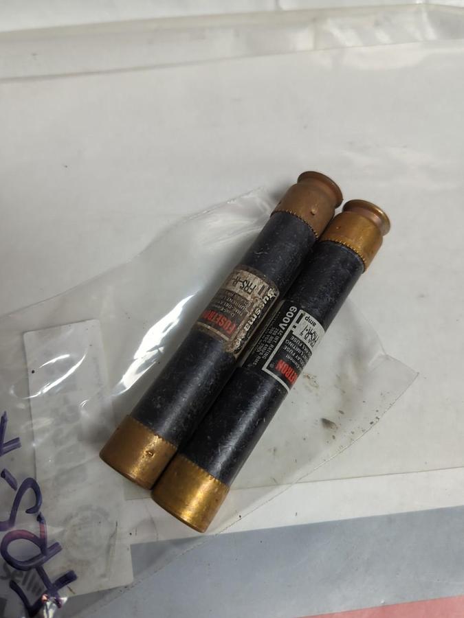 Used COOPER BUSSMANN,FRS-R-7,FUSETRON 7 AMP FUSE LOT OF 2 PRE-OWNED