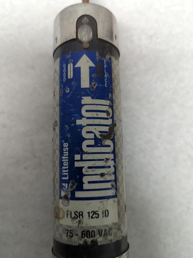 Used LITTELFUSE,FLSR125ID,INDICATOR 125 AMP FUSE PRE-OWNED