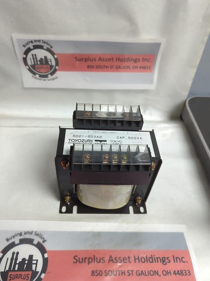 Used TOYOZUMI,SD21-500A2,TRANSFORMER CAP-500VA PRE-OWNED