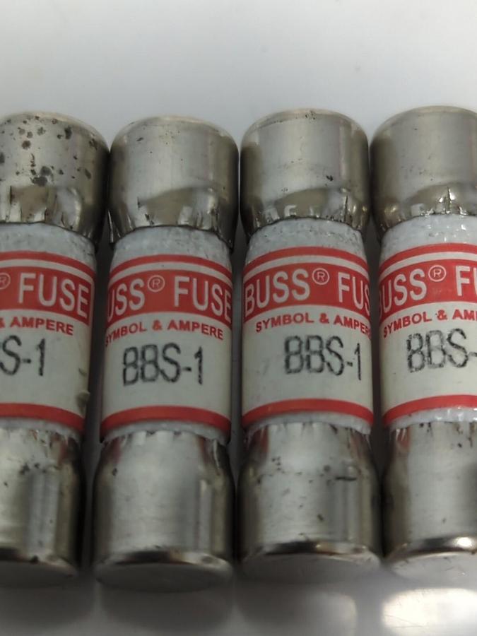 COOPER BUSSMANN,BBS-1,BUSS 1 AMP FUSE LOT OF 4 NOS