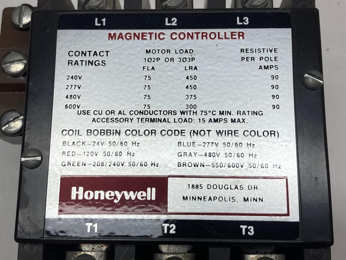 Honeywell,R8236B1038,Contactor Metal Control