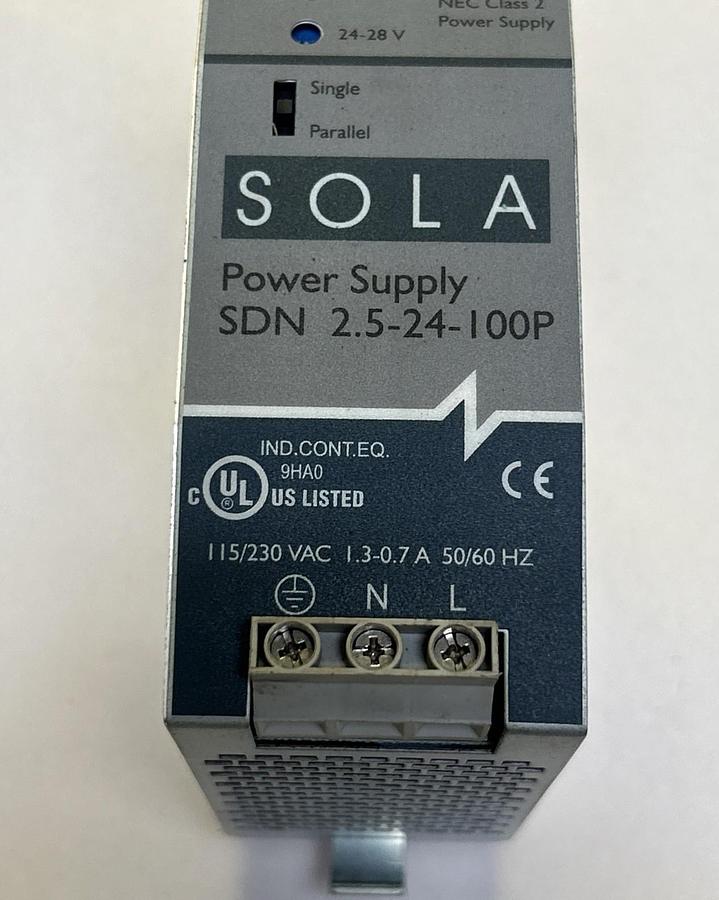 Used EMERSON SOLA,SDN2.5-24-100P,POWER SUPPLY 115/230V