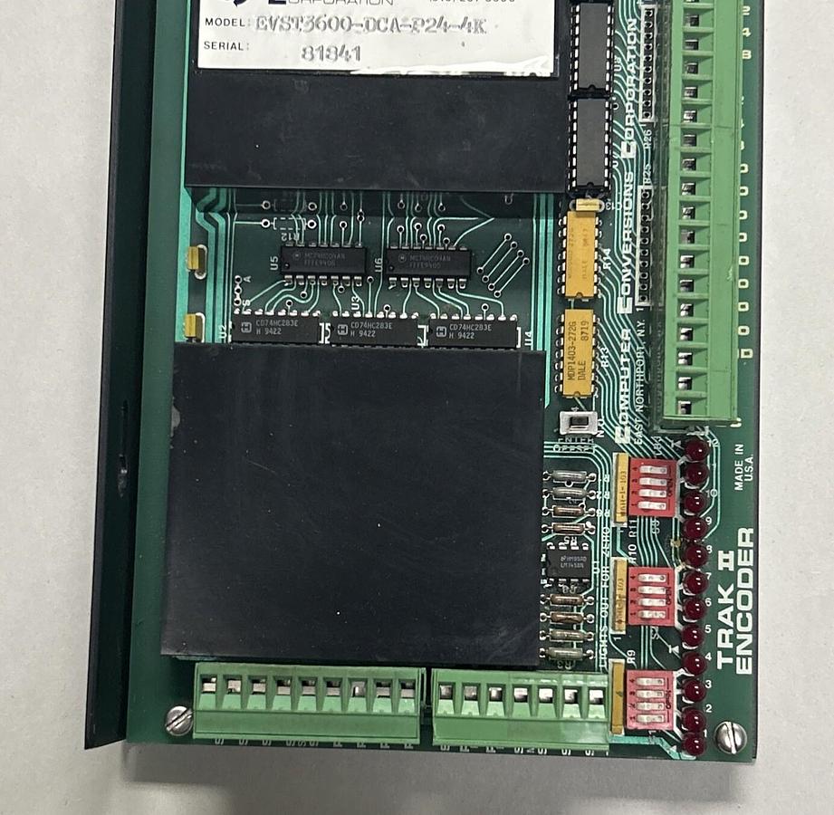 Used COMPUTER CONVERSIONS CORP,EVST3600-DCA-P24-4K,TRAK II ENCODER