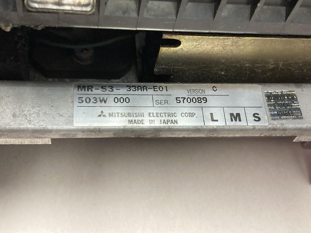 Used Mitsubishi,MR-S3-33AA-E01,Servo Drive Unit Version C 503W 000