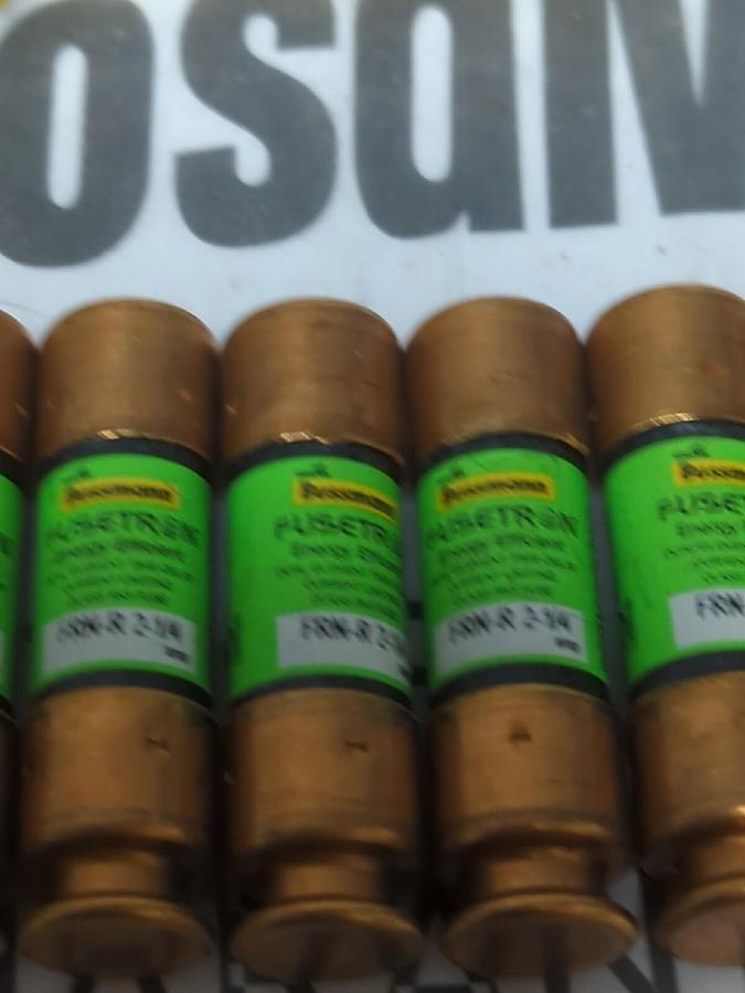 COOPER BUSSMANN,FRN-R-2-1/4,2-1/4 AMP FUSETRON FUSES BOX OF 10 NEW