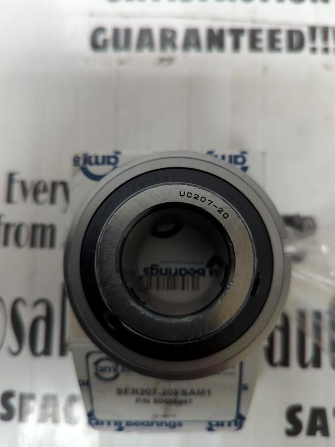 AMI BEARING,SER207-20FSAM1,INSERT BEARING SET SCREW COLLAR W/ SNAP RING 1-1/4 IN