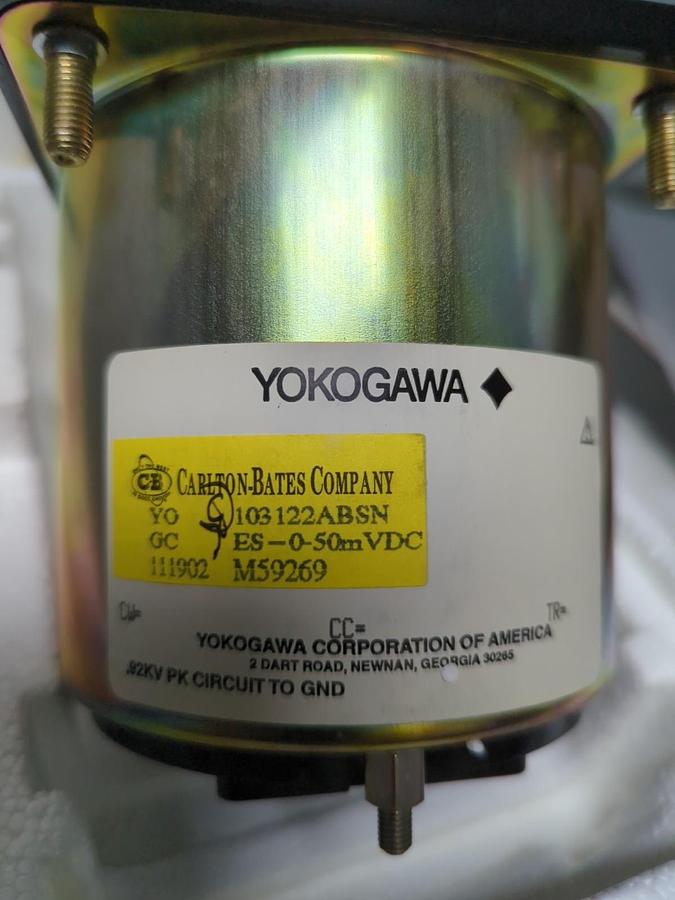 YOKOGAWA,103122ABSN,PANEL METER 800-0-800 DC AMPERES NOS