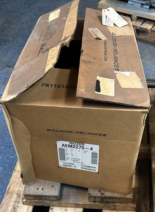 BALDOR,AEM2275-4,SUPER-E MOTOR 5HP 1160RPM 460V 3PH 254U FRAME NOS