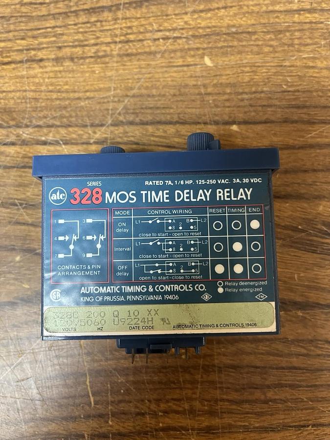 Used ATC,328C-200-Q-10-XX,328 MOS TIME DELAY RELAY
