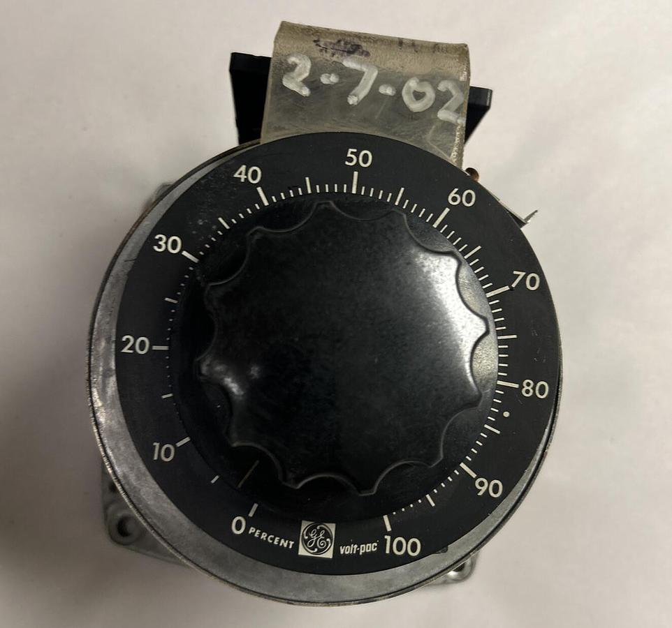 Used GENERAL ELECTRIC WESCHLER,9T92A28,VARIABLE TRANSFORMER 120V 1PH