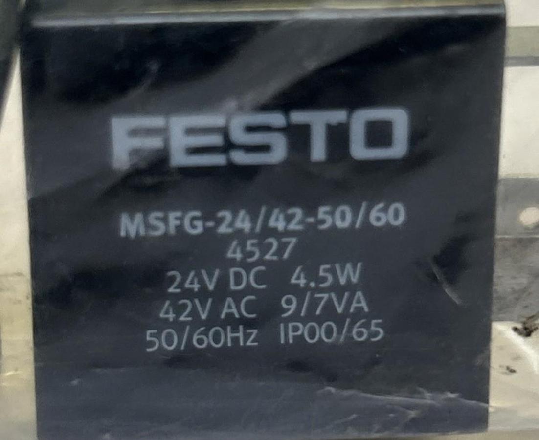 Used FESTO,MSFG-24/42-50/60,SOLENOID COIL NOS