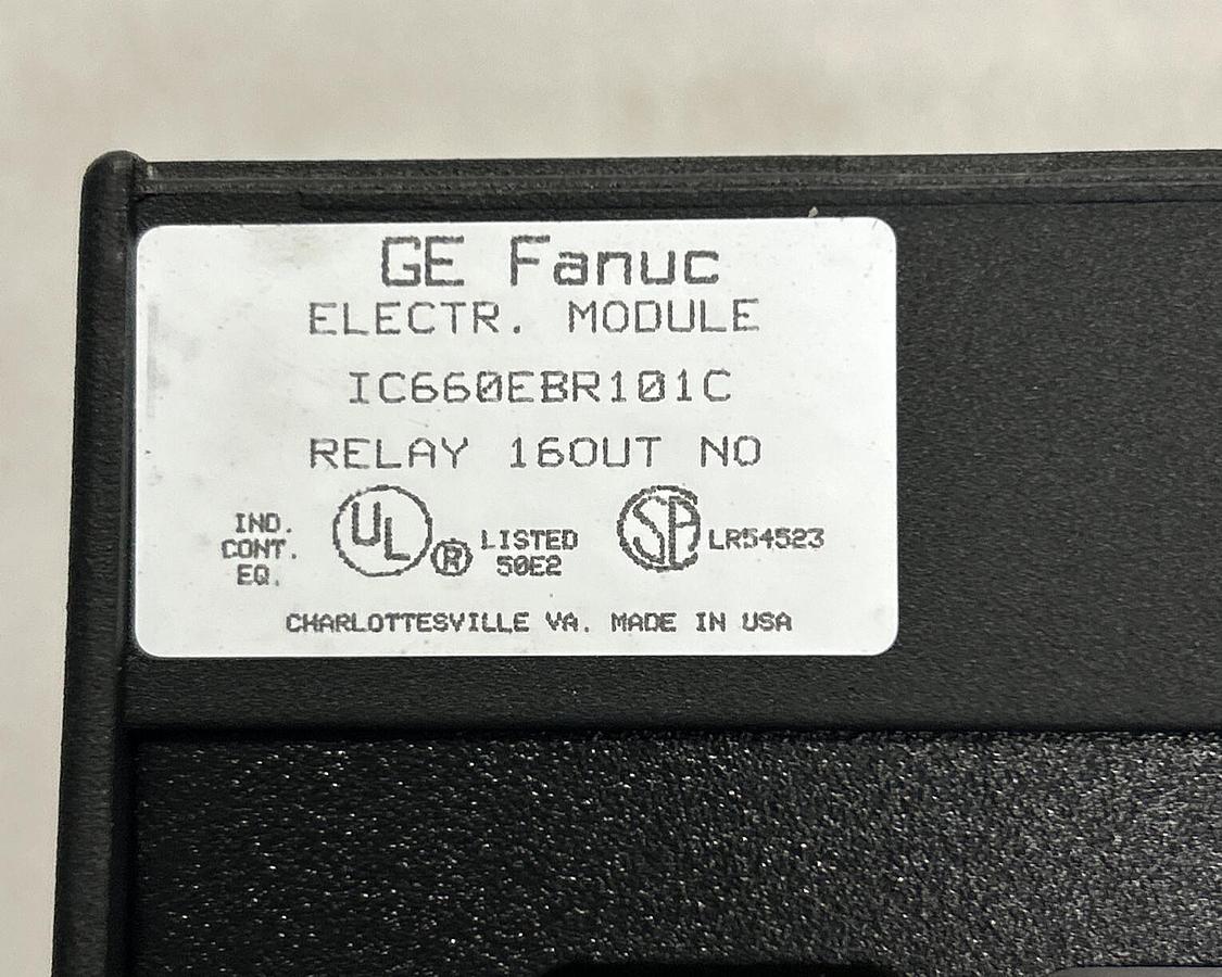 Used GE FANUC,IC660EBR101/IC660EBR101C,GENIUS BLOCK RELAY OUTPUT MODULE