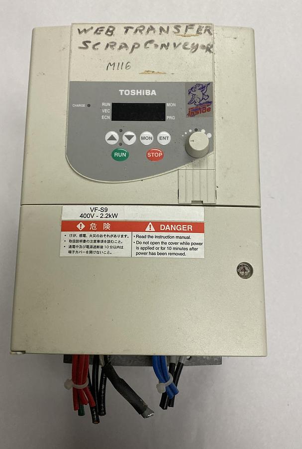 Used TOSHIBA,VFS9-4022PL-WN,TRANSISTOR INVERTER AC DRIVE