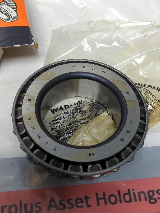 TIMKEN,3980,ROLLER BEARING CONE NOS