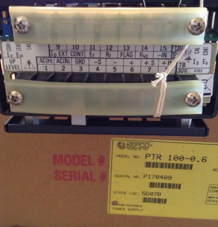 Kepco,PTR 100-0.6,Power Supply Rev. 11 with Manual Original Box NOS