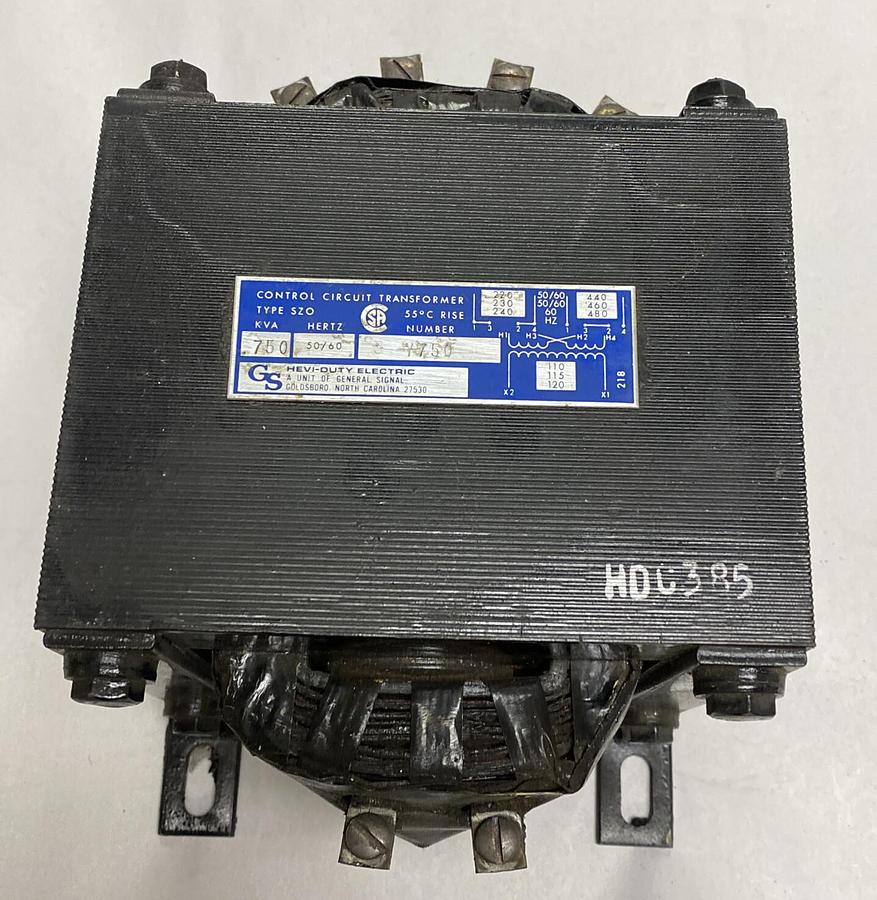 GS,Y750,HEAVY DUTY CONTROL CIRCUIT TRANSFORMER 750 KVA NOS