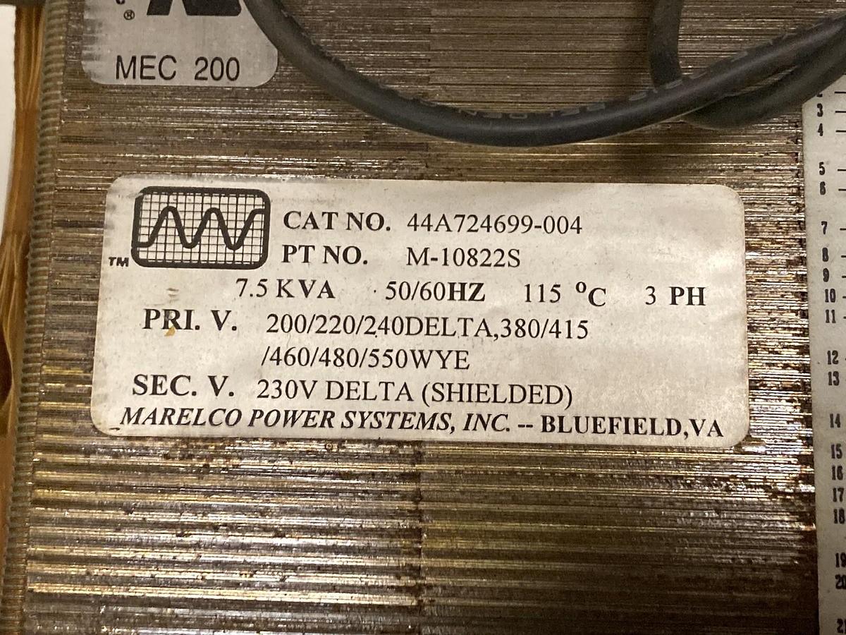 Used Marelco,M-10822S,7.5kVA Transformer 44A724699.004