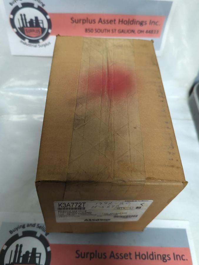 ASCO,K3A772T,2-WAY NORMALLY CLOSED SOLENOID GAS VALVE 1-1/4 INCH NPT NOS