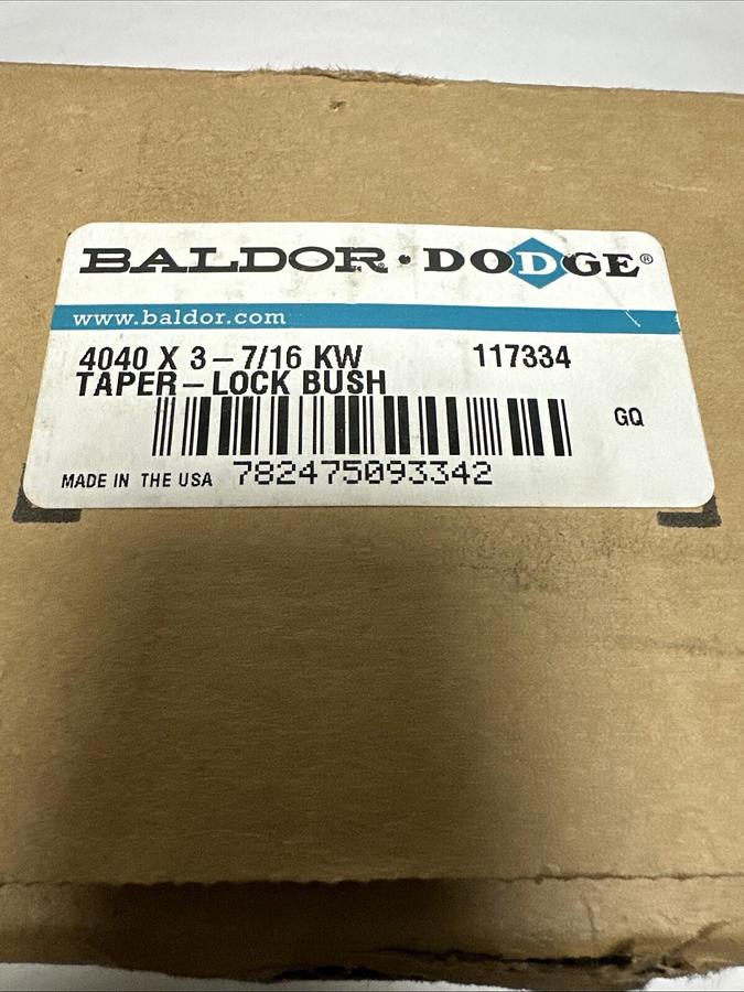 Used Baldor Dodge,4040 X 3-7/16,Taper Lock Bushing