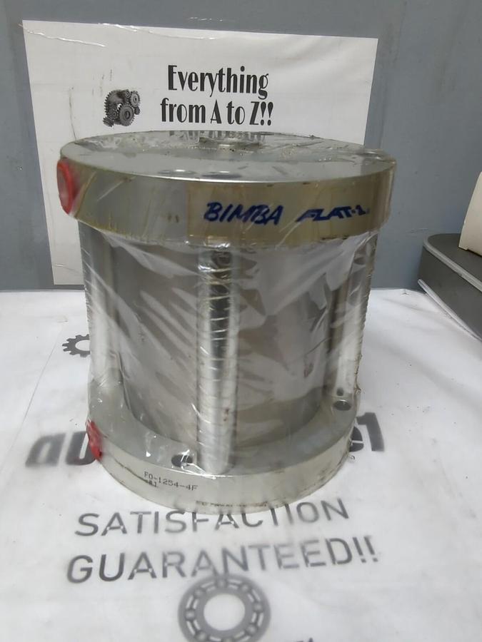 BIMBA,FLAT-1 F0-1254-4F,PANCAKE PNEUMATIC CYLINDER 4 INCH BORE 4 INCH STROKE