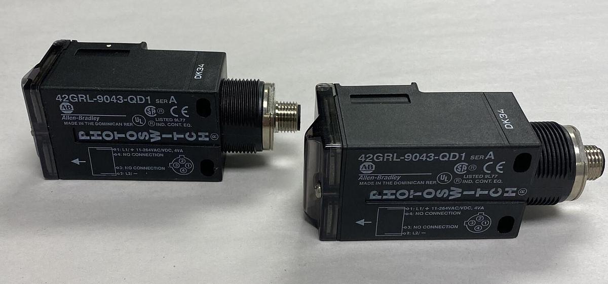 ALLEN-BRADLEY,42GRL-9043-QD1, PHOTOSWITCH SENSOR LOT OF 2 NOS