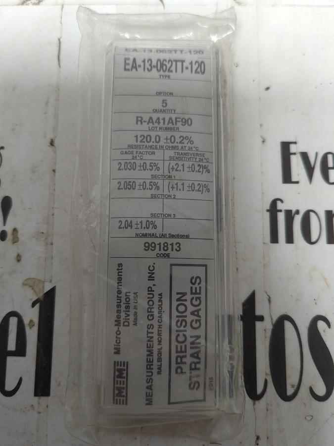 MICRO-MEASUREMENTS,EA-13-062TT-120, PRECISION STRAIN GAUGES 5-PK NOS