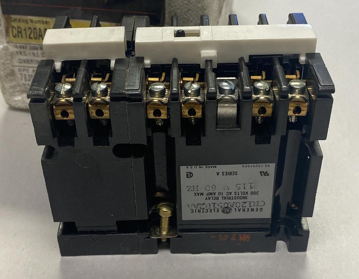 GENERAL ELECTRIC,CR120A05102AA, INDUSTRIAL RELAY 10A 6P NOS