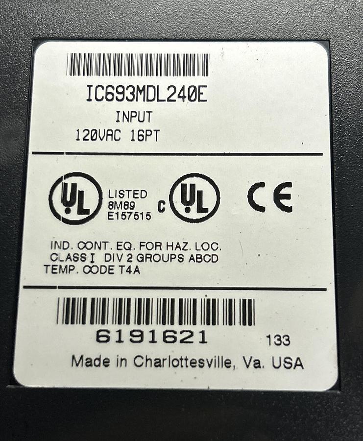 Used GE FANUC,IC693MDL240E,INPUT MODULE