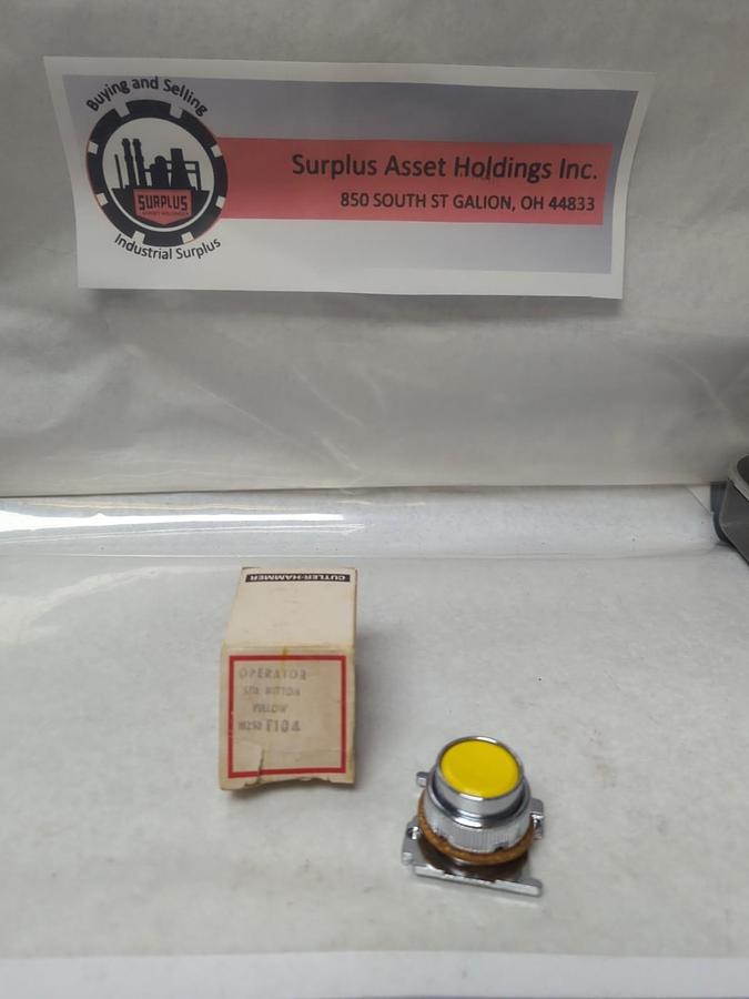 CUTLER-HAMMER,10250T104,STD. BUTTON YELLOW NOS