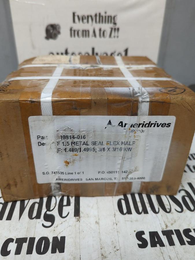 AMERIDRIVES,F 1.5,METAL SEAL FLEX HALF F: 1.489/1.4995;3/8X3/16 KW NOS