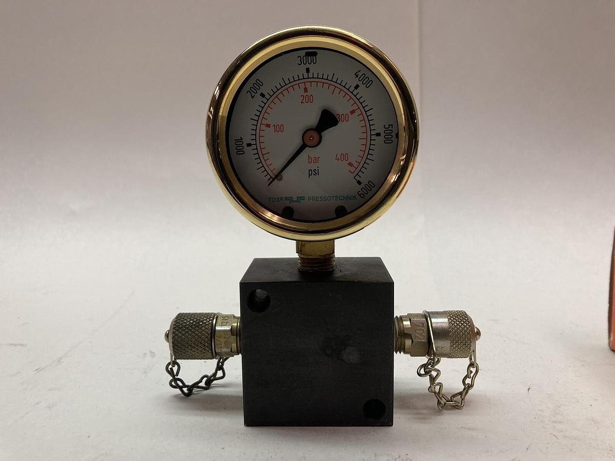 Pressotechnik,0-6000 PSI,Gas Regulator with Shut-Off Valve