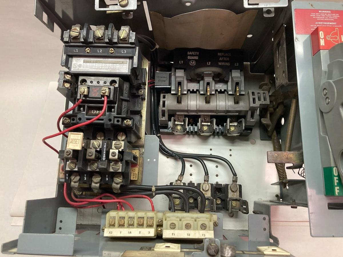 Used Allen-Bradley,2100,12 Inch FUSED MCC Starter Bucket Size 2