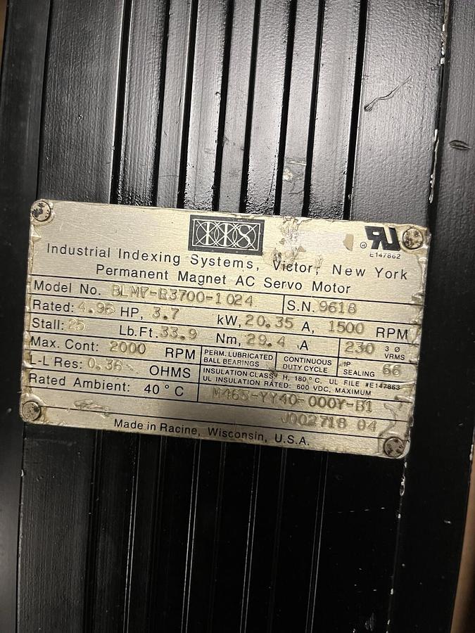Used IIS,BLM7-R3700-1024,AC SERVO MOTOR THOMSON MICRON 36-306-886-1531 POS TRANSDUCER