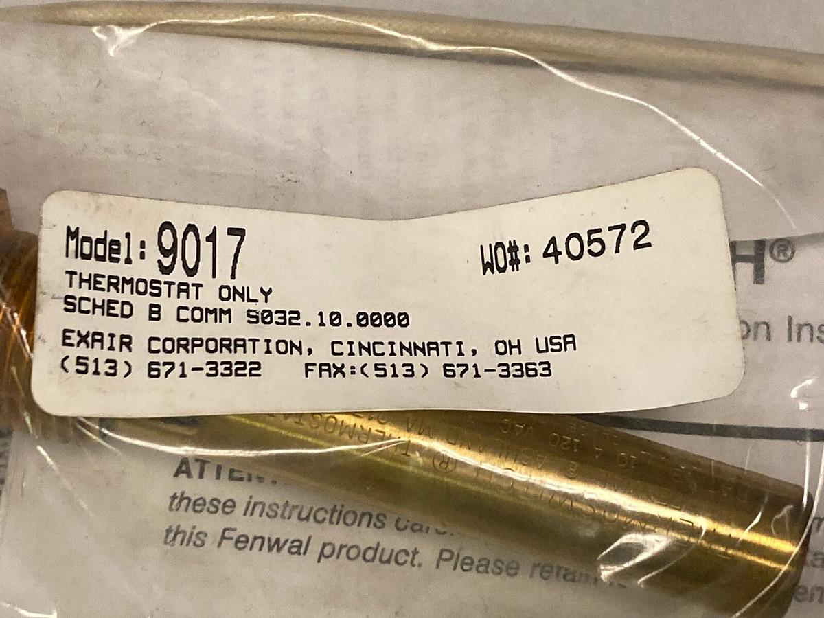 Used Exair,Model 9017,Thermostat
