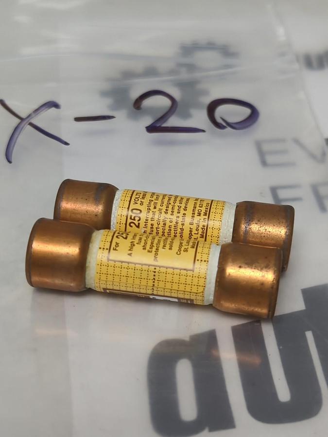 COOPER BUSSMANN,KAX-20,RECTIFIER 20 AMP FUSE LOT OF 2 NOS